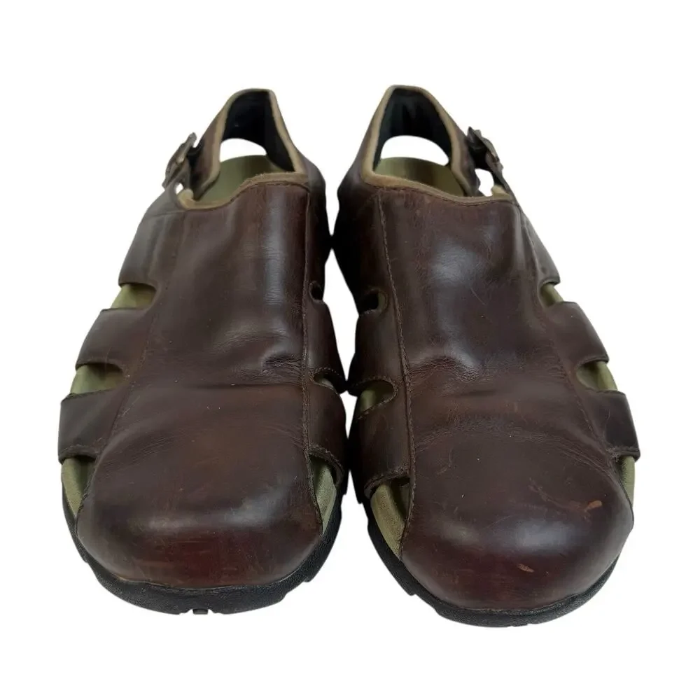 Teva Men's 11 Fisherman‎ Leather Sandals Graphite Brown Waterproof Shoes 6593